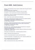 Praxis 5005 - Earth Science Questions and Answers 100&percnt; Correct