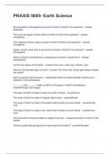 PRAXIS 5005- Earth Science Questions and Answers 100&percnt; Correct