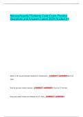 Massachusetts Plumbing Code Exam Practice  Questions and Answers Latest 2025 Graded A&plus; 