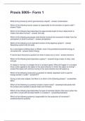 Praxis 5005-- Form 1 Questions and Answers 100&percnt; Solved