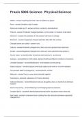 Praxis 5005 Science- Physical Science Questions and Answers Fully Solved