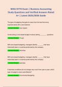 WGU D774 Exam &vert; Business Accounting Study Questions and Verified Answers Rated A&plus; &vert; Latest 2025&sol;2026 Guide
