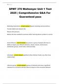 SPMT 370 Waltemyer Unit 1 Test 2025 &vert; Comprehensive Q&A For Guaranteed pass