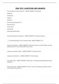 PBHL TEST 1 QUESTIONS AND ANSWERS