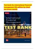 Solution Manual for International Financial Management&comma; 9th International Edition By Cheol Eun&comma; Bruce G&period; Resnick&comma; Verified Chapters 1 - 21&comma; Complete Newest Version