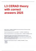 L3 CERAD theory with correct answers 2025