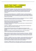 GACE TEST PART 1 CORRECT QUESTIONS & ANSWERS