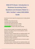 WGU D774 Exam &vert; Introduction to Business Accounting Exam &vert; Questions and Answers Rated A&plus; &vert; 100&percnt; Verified &vert; Latest 2025&sol;20026 Guide