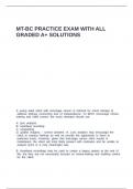 MT-BC Practice Exam with all graded A&plus; solutions
