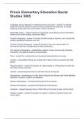 Praxis Elementary Education Social Studies 5005 Questions and Answers 100&percnt; Correct
