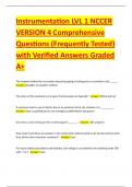 Instrumentation LVL 1 NCCER VERSION 4 Comprehensive Questions &lpar;Frequently Tested&rpar; with Verified Answers Graded A&plus;