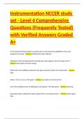 Instrumentation NCCER study set - Level 4 Comprehensive Questions &lpar;Frequently Tested&rpar; with Verified Answers Graded A&plus;
