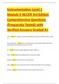 Instrumentation Level 1 Module 6 NCCER 3rd Edition Comprehensive Questions &lpar;Frequently Tested&rpar; with Verified Answers Graded A&plus;