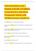 Instrumentation Level 1 Module 8 NCCER 3rd Edition Comprehensive Questions &lpar;Frequently Tested&rpar; with Verified Answers Graded A&plus;