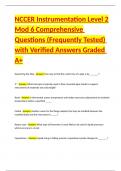 Instrumentation NCCER Study Guide Comprehensive Questions &lpar;Frequently Tested&rpar; with Verified Answers Graded A&plus; Package Deal