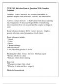 NUR 2101&lowbar;Infection Control Questions With Complete Solutions