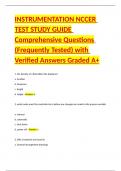 INSTRUMENTATION NCCER TEST STUDY GUIDE Comprehensive Questions &lpar;Frequently Tested&rpar; with Verified Answers Graded A&plus;