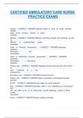 CERTIFIED AMBULATORY CARE NURSE PRACTICE EXAMS 