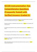 NCCER Instrumentation Test Comprehensive Questions &lpar;Frequently Tested&rpar; with Verified Answers Graded A&plus;