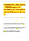 Instrumentation Intro module 4 NCCER Comprehensive Questions &lpar;Frequently Tested&rpar; with Verified Answers Graded A&plus;