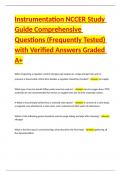 Instrumentation NCCER Study Guide Comprehensive Questions &lpar;Frequently Tested&rpar; with Verified Answers Graded A&plus;