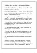 NUR 2101 Sleep Questions With Complete Solutions