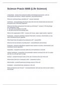 Science Praxis 5005 &lpar;Life Science&rpar; Questions and Answers 100&percnt; Correct