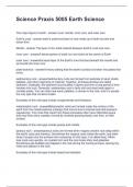 Science Praxis 5005 Earth Science Questions and Answers Graded A&plus;