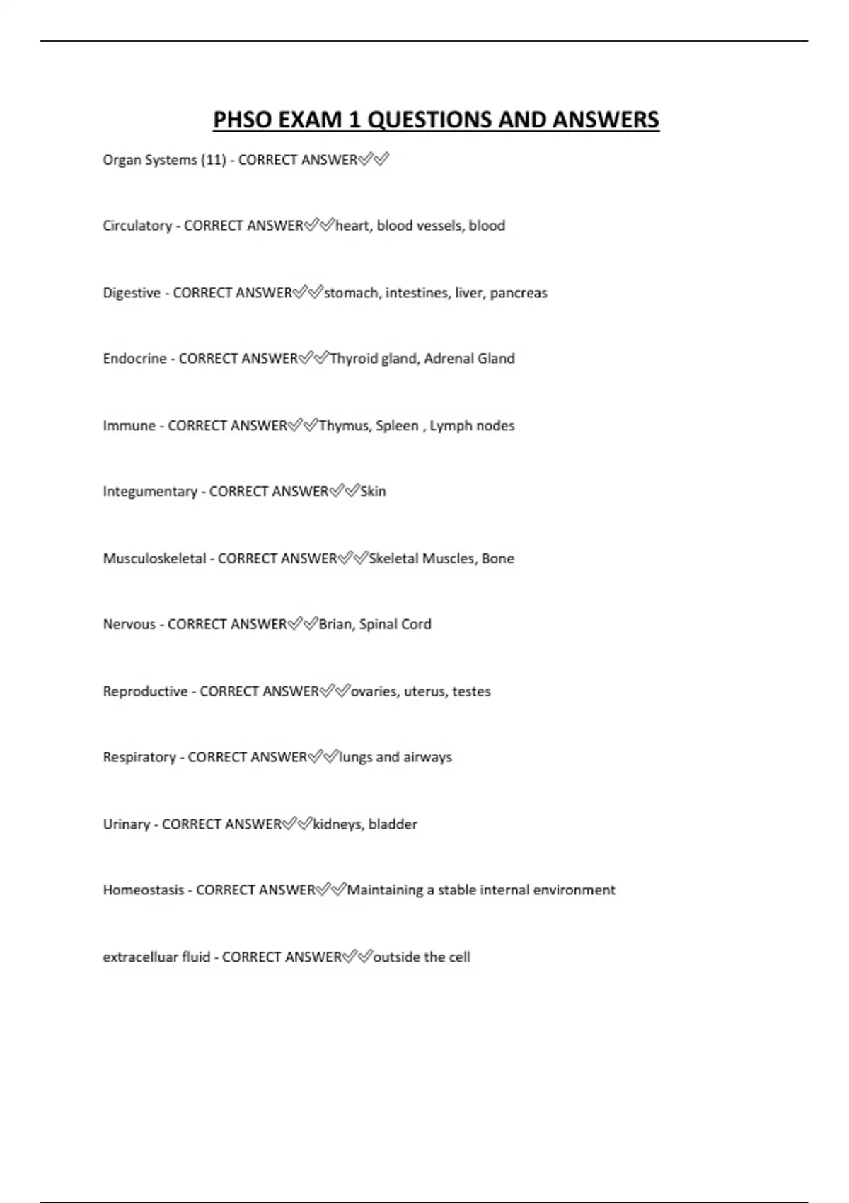 Phso Example Letters PHSO EXAM 1 QUESTIONS AND ANSWERS - PHSO - Stuvia US