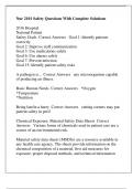 Nur 2101 Safety Questions With Complete Solutions