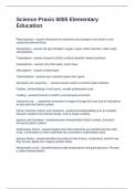 Science Praxis 5005 Elementary Education Questions with Accurate Answers