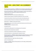 GACE 501 - ECE TEST I & II CORRECT 100&percnt;