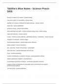 Tabitha-s Blue Notes - Science Praxis 5005 Questions and Answers Latest Updated