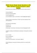 NSHC Exam Study Guide Questions with 100&percnt; Verified Correct Answers Latest Update
