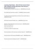 Louisiana Real Estate - State Portion License Exam 2025 UPDATE Verified Questions And Answers &vert; Guaranteed Success&excl;&excl;