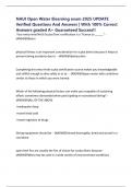NAUI Open Water Elearning exam 2025 UPDATE Verified Questions And Answers &vert; With 100&percnt; Correct Answers graded A&plus; Guaranteed Success&excl;&excl;