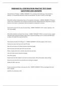 PROPANE FILL CERTIFICATION PRACTICE TEST EXAM QUESTIONS AND ANSWERS