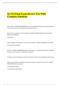 Sci 114 Final Exam Review Test With Complete Solutions