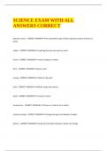 SCIENCE EXAM WITH ALL ANSWERS CORRECT&period;