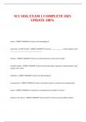 SCI 1010&comma; EXAM 1 COMPLETE 2025 UPDATE 100