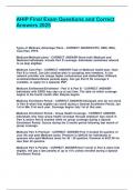 AHIP 2025 EXAM BUNDLE WITH COMPLETE SOLUTIONS 2025&sol;2026
