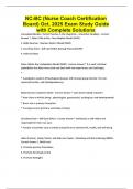 NC-BC &lpar;Nurse Coach Certification Board&rpar; Oct&period; 2025 Exam Study Guide with Complete Solutions