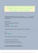 AGENCY&sol;ORGANIZATION PROGRAM COORDINATOR &lpar;A&sol;OPC&rpar; EXAM 2025 QUESTIONS AND ANSWERS