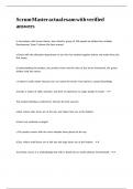 Scrum Master actual exam with verified answers