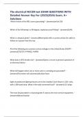The electrical NCCER test EXAM QUESTIONS WITH Detailed Answer Key For &lpar;2025&vert;2026&rpar; Exam&comma; A&plus; Solutions