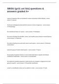 SBI3U &lpar;gr11 uni bio&rpar; questions & answers graded A&plus;