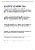 CITI -Social&Behavioral Research EXAM ELABORATIONS QUESTIONS AND VERIFIED ANSWERS 2025 UPDATE &vert; 100&percnt; SOLVED&excl;&excl;