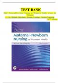 TEST BANK For Olds' Maternal-Newborn Nursing & Women's Health Across the Lifespan&comma; 12th Edition &lpar;Davidson&rpar;&comma; Verified Chapters 1 - 36&comma; Complete Guide A&plus;&comma; Newest Version 2025&period;