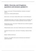 SBI3U&colon; Diversity and Kingdoms questions and answers graded A&plus;