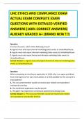 UHC ETHICS AND COMPLIANCE EXAM ACTUAL EXAM COMPLETE EXAM QUESTIONS WITH DETAILED VERIFIED ANSWERS &lpar;100&percnt; CORRECT ANSWERS&rpar; ALREADY GRADED A&plus; &lpar;BRAND NEW &excl;&excl;&excl;&rpar;